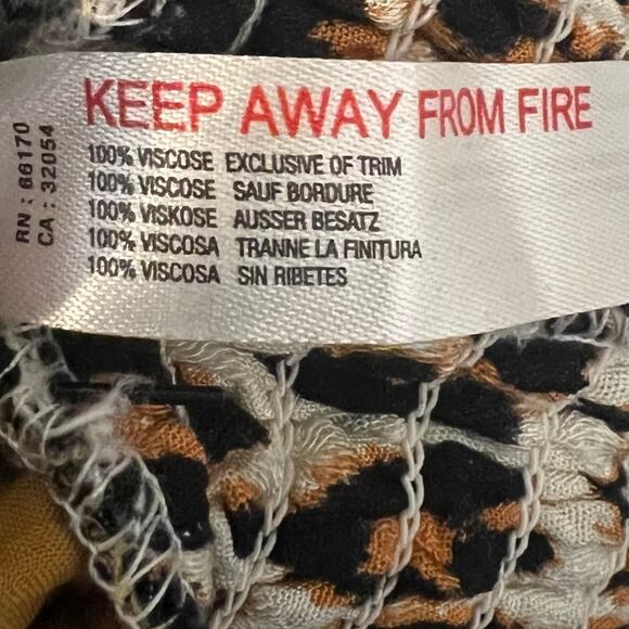 Anthropologie Pants Womens XXS Multicolor Smocked Waist Animal Print Hippie Boho - Picture 11 of 11